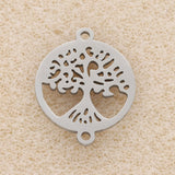 Schmuckverbinder "Baum des Lebens" – Farbe Silber - PerlineBeads