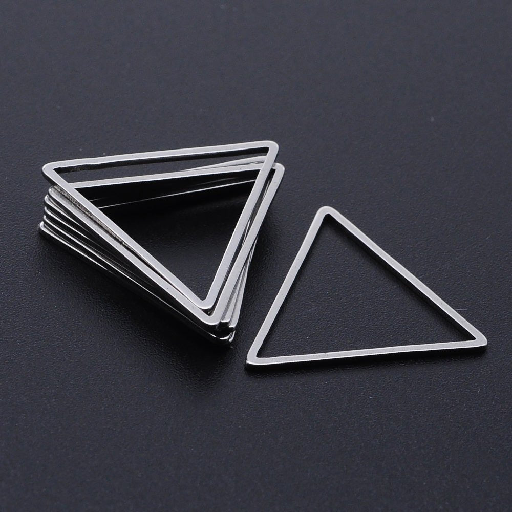 Schmuckverbinder Dreieck 20x23 mm – Farbe Silber - PerlineBeads