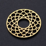Schmuckverbinder "Mandala" - 17.5 mm – Farbe Gold - PerlineBeads
