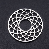 Schmuckverbinder "Mandala" -17.5 mm – Farbe Stahl - PerlineBeads