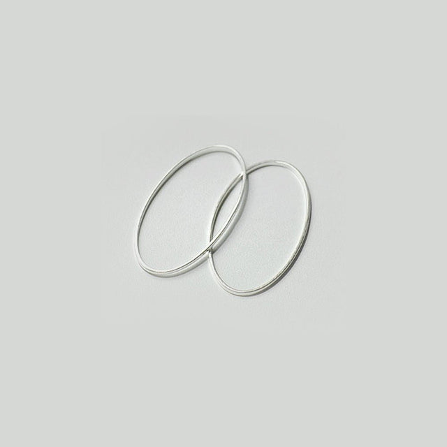 Schmuckverbinder Oval, 30 x 16 mm – Silber - PerlineBeads