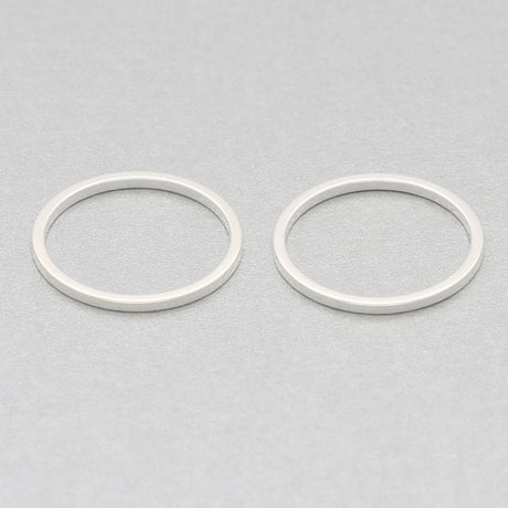 Schmuckverbinder Ringform, Ø 15 mm - Silber - PerlineBeads