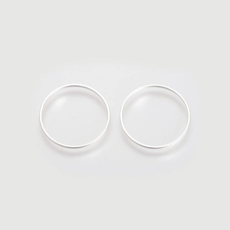 Schmuckverbinder Ringform, Ø 30 mm - Silber - PerlineBeads