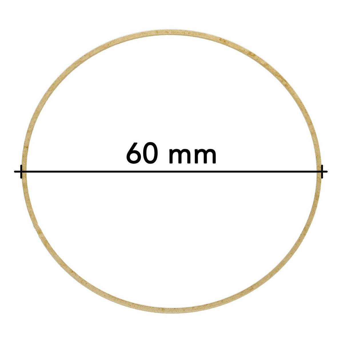 Schmuckverbinder Ringform, Ø 60 mm - PerlineBeads