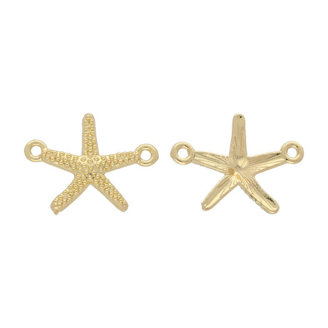 Schmuckverbinder "Seestern" – Farbe Gold - PerlineBeads