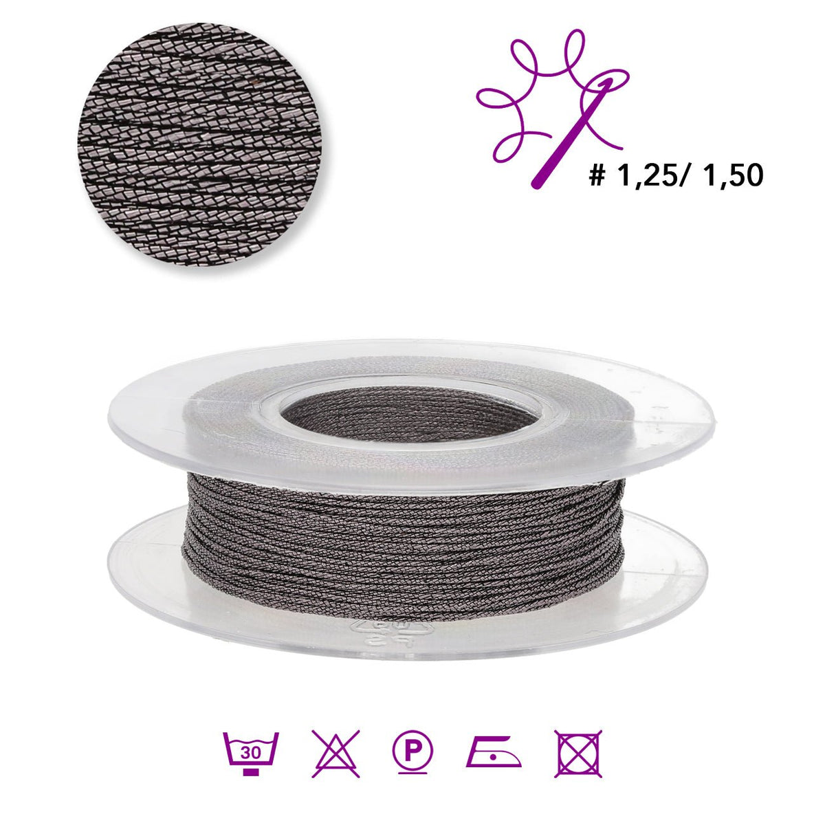 Sorrento Strong Schmuckgarn - Gunmetal (99004) - PerlineBeads