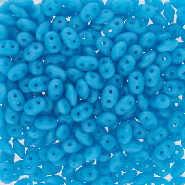SuperDuo 2,5 x 5 mm - Blue Turquoise - PerlineBeads