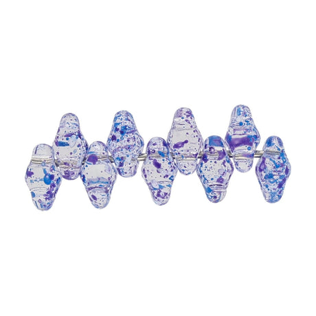 SuperDuo 2,5 x 5 mm- Confetti Splash - Indigo - PerlineBeads