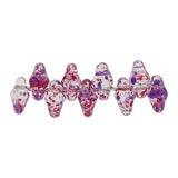 SuperDuo 2,5 x 5 mm- Confetti Splash - Violet Red - PerlineBeads