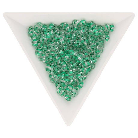 SuperDuo 2,5 x 5 mm- Crystal Green Lined - PerlineBeads