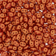 SuperDuo 2,5 x 5 mm - Gold Shine - Burnt Orange - PerlineBeads