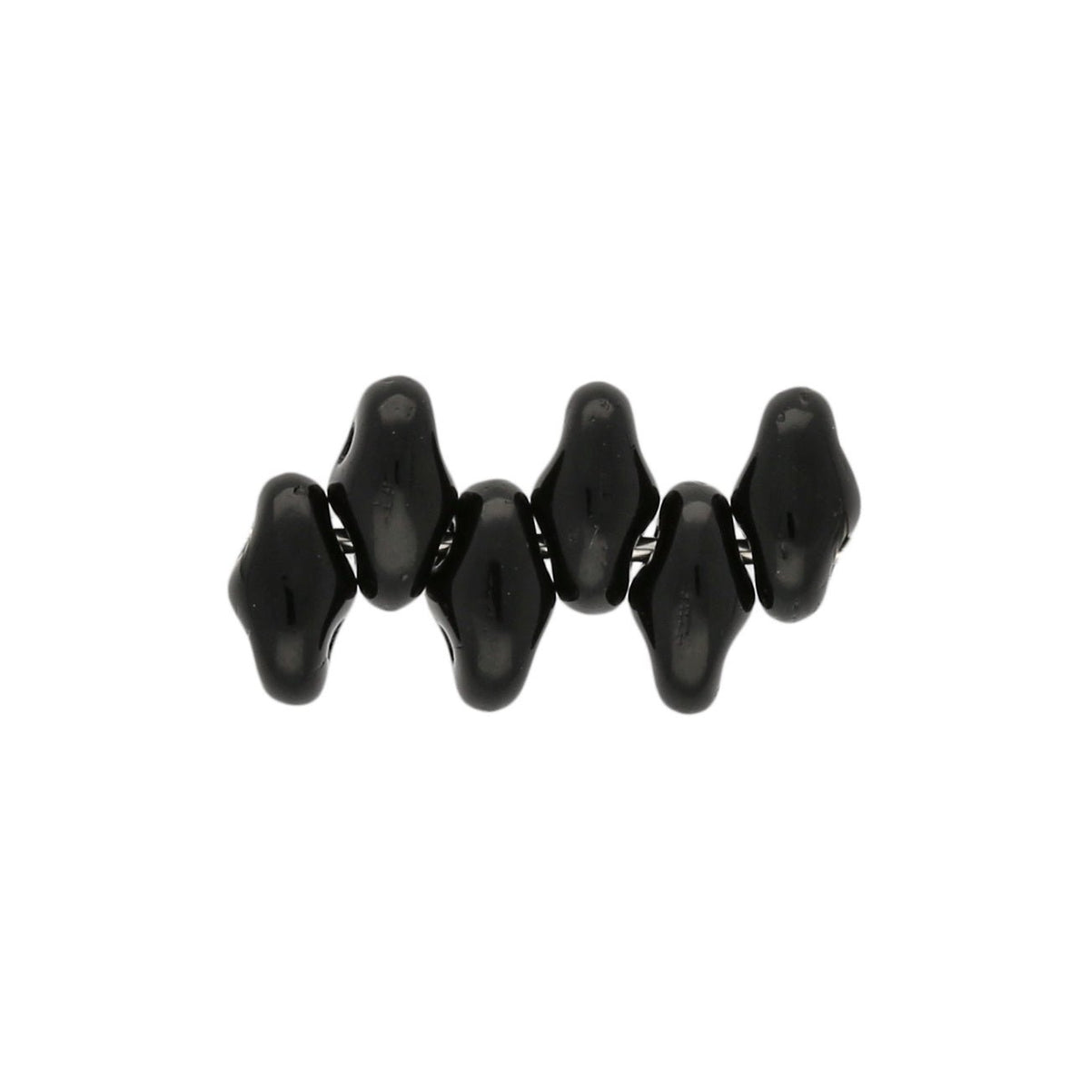 SuperDuo 2,5 x 5 mm - Jet - PerlineBeads