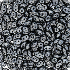 SuperDuo 2,5 x 5 mm - Jet Hematite - PerlineBeads