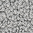 SuperDuo 2,5 x 5 mm - Matte - Metallic Silver - PerlineBeads