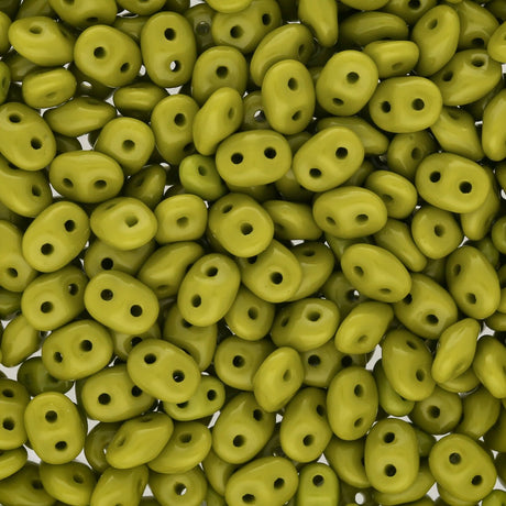 SuperDuo 2,5 x 5 mm - Opaque Olivine - PerlineBeads