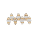 SuperDuo - Crystal Gold Lined - PerlineBeads