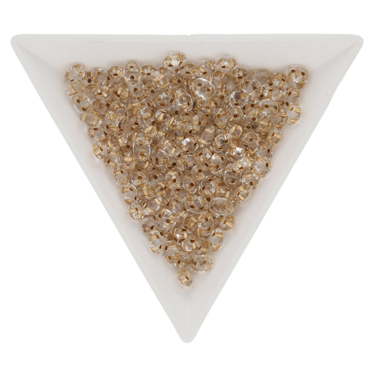 SuperDuo - Crystal Gold Lined - PerlineBeads