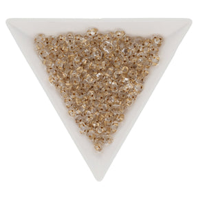 SuperDuo - Crystal Gold Lined - PerlineBeads