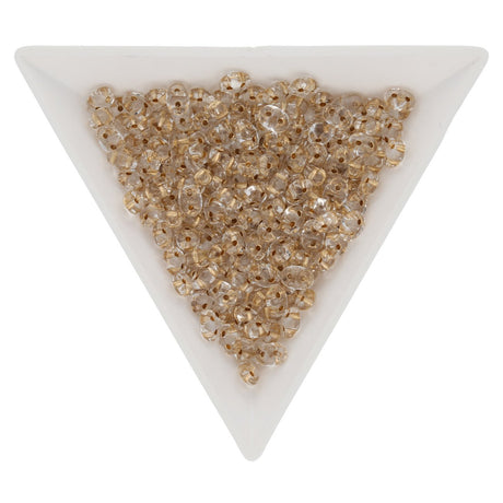 SuperDuo - Crystal Gold Lined - PerlineBeads