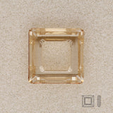 Swarovski Square Ring Fancy Stone 20 mm – Golden Shadow - PerlineBeads