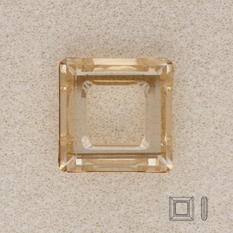 Swarovski Square Ring Fancy Stone 20 mm – Golden Shadow - PerlineBeads