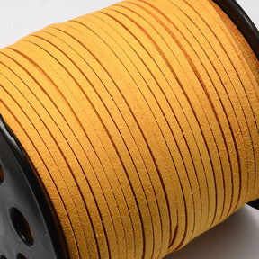 Synthetische Veloursleder Kordel - 3 mm - Gelb - PerlineBeads