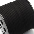 Synthetische Veloursleder Kordel - 3 mm - Schwarz - PerlineBeads