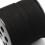 Synthetische Veloursleder Kordel - 3 mm - Schwarz - PerlineBeads