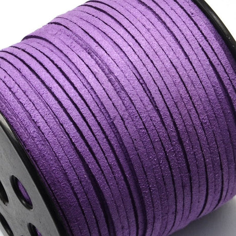 Synthetische Veloursleder Kordel - 3 mm - Violett - PerlineBeads