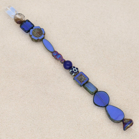 "Table Cut Mix" Perlen - Assorted Blue - PerlineBeads