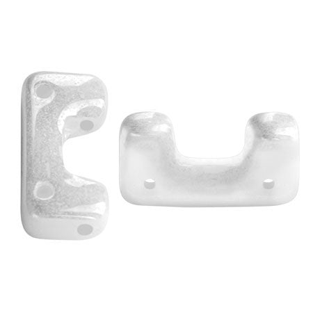 Télos® par Puca® - Opaque White Ceramic Look - PerlineBeads