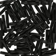 Twisted Bugle Glasperlen 15 mm – Jet - PerlineBeads