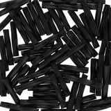 Twisted Bugle Glasperlen 15 mm – Jet - PerlineBeads