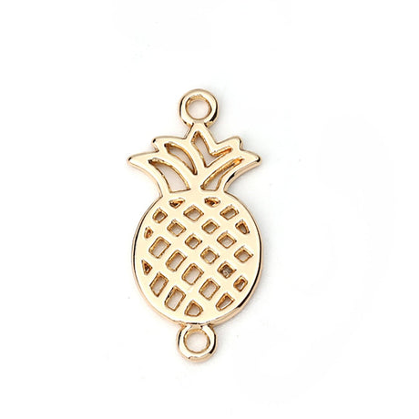 Verbindungselement “Ananas” 26 x 13 mm - vergoldet - PerlineBeads