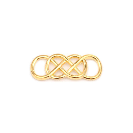 Verbindungselement “Infinity” 33 x 13 mm - vergoldet - PerlineBeads