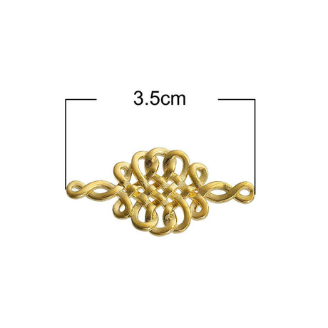 Verbindungselement “Keltischer Knoten” 35 x 18 mm - Farbe gold - PerlineBeads
