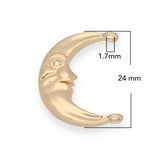 Verbindungselement “Mond” 24 x 19 mm - Farbe gold - PerlineBeads