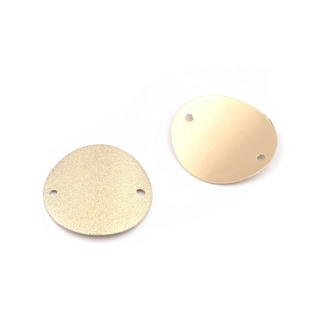 Verbindungselement rund “Sparkledust” 20 mm - Farbe gold - PerlineBeads