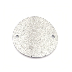 Verbindungselement rund “Sparkledust” 20 mm - Silberfarbe - PerlineBeads