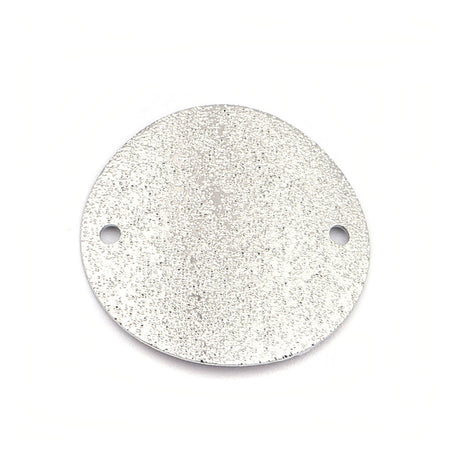 Verbindungselement rund “Sparkledust” 20 mm - Silberfarbe - PerlineBeads