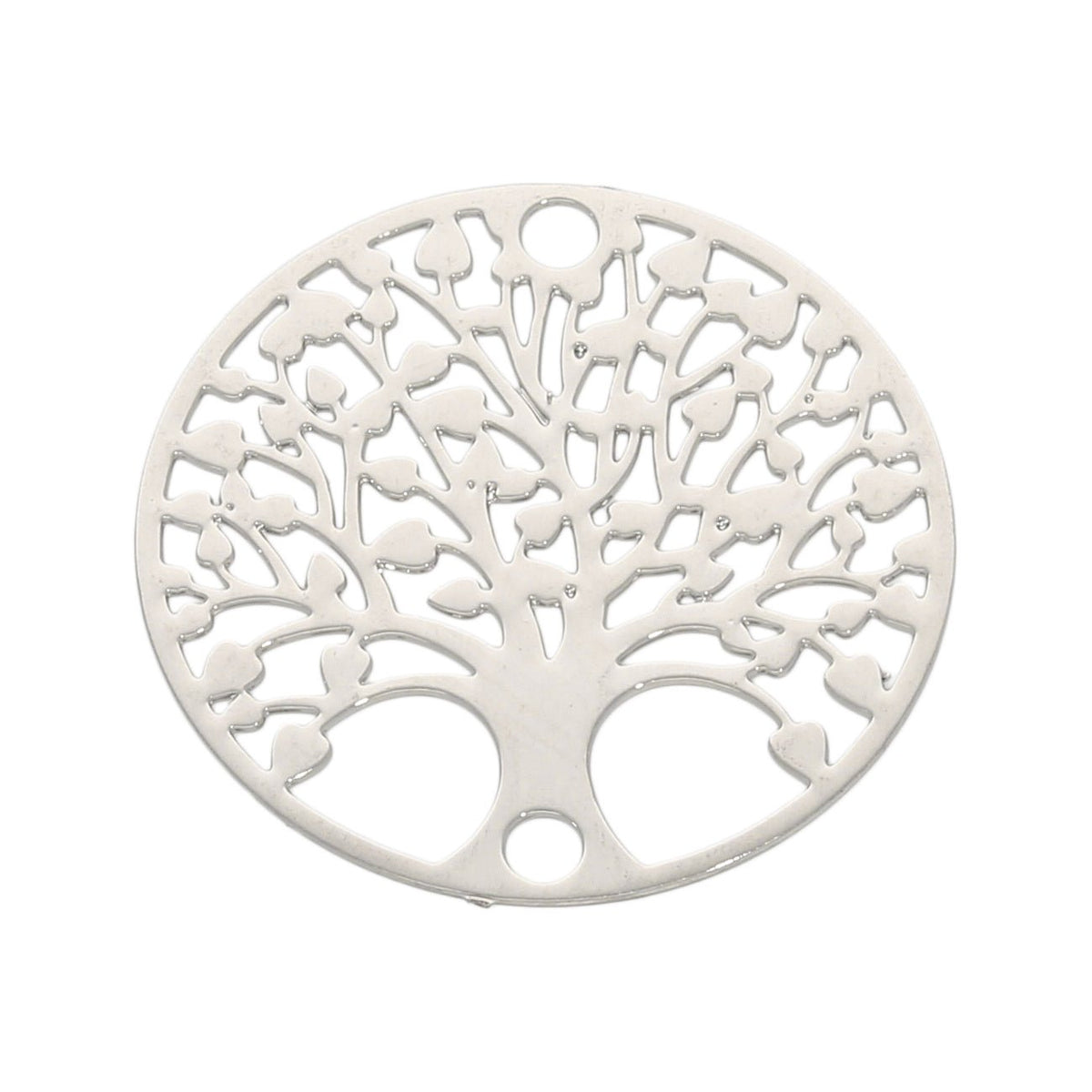 Verbindungselement “Tree of Life” 20 mm - Silberfarbe - PerlineBeads