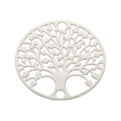 Verbindungselement “Tree of Life” 20 mm - Silberfarbe - PerlineBeads